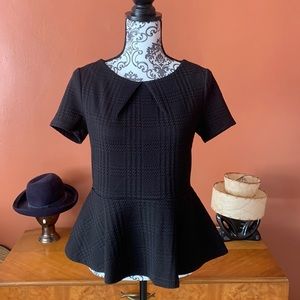 ELLE Dressy Black Stretch Blouse